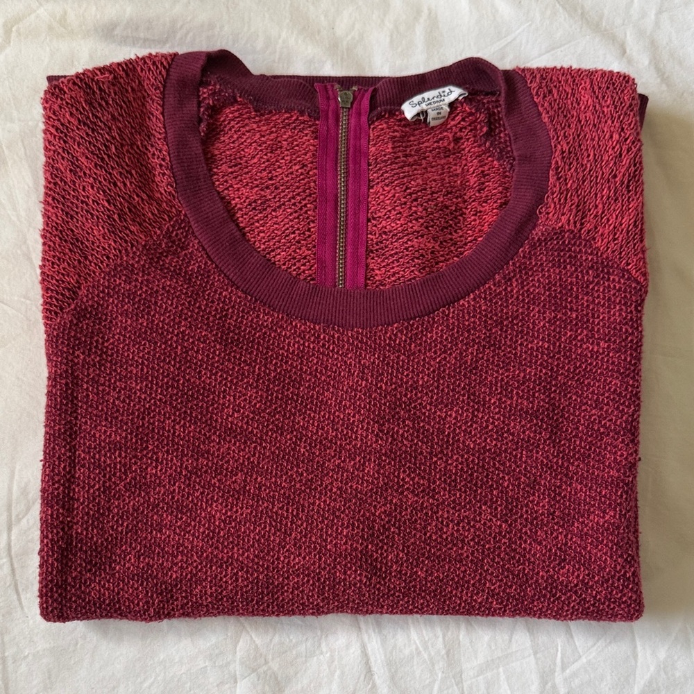 Splendid Knit Maroon Crew Neck Sweater